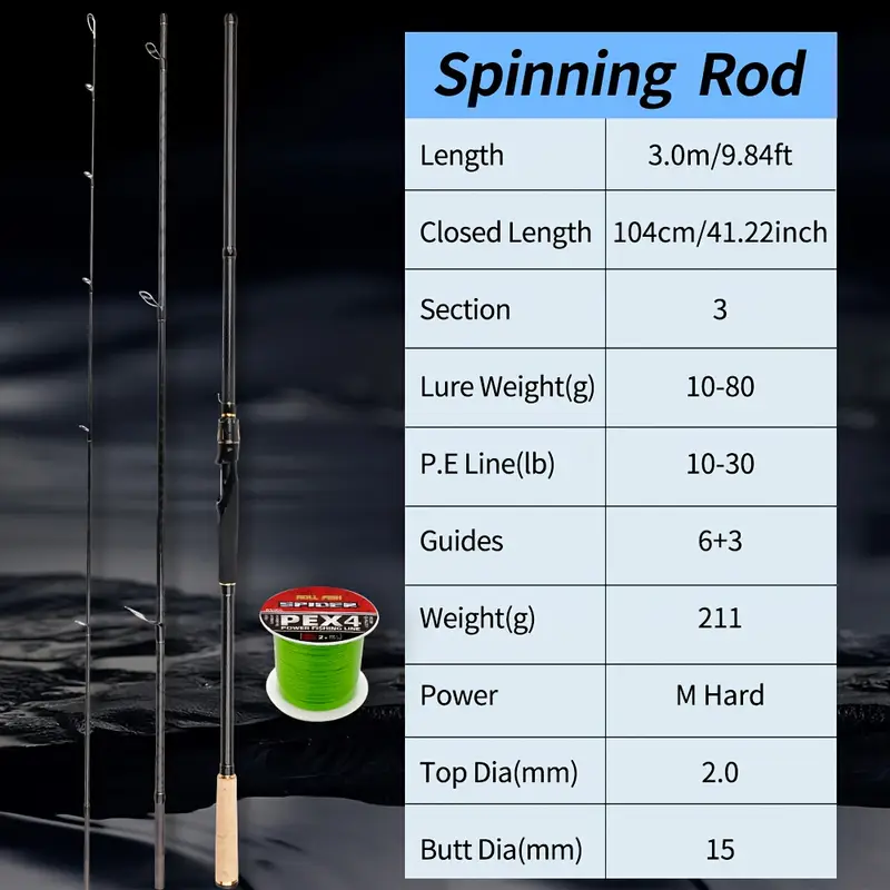 1pc carbon fiber fishing rod 2 88m 3 0m 3 long - Temu Sweden 1pc carbon fiber fishing rod 2 88m 3 0m 3 long - Temu Sweden