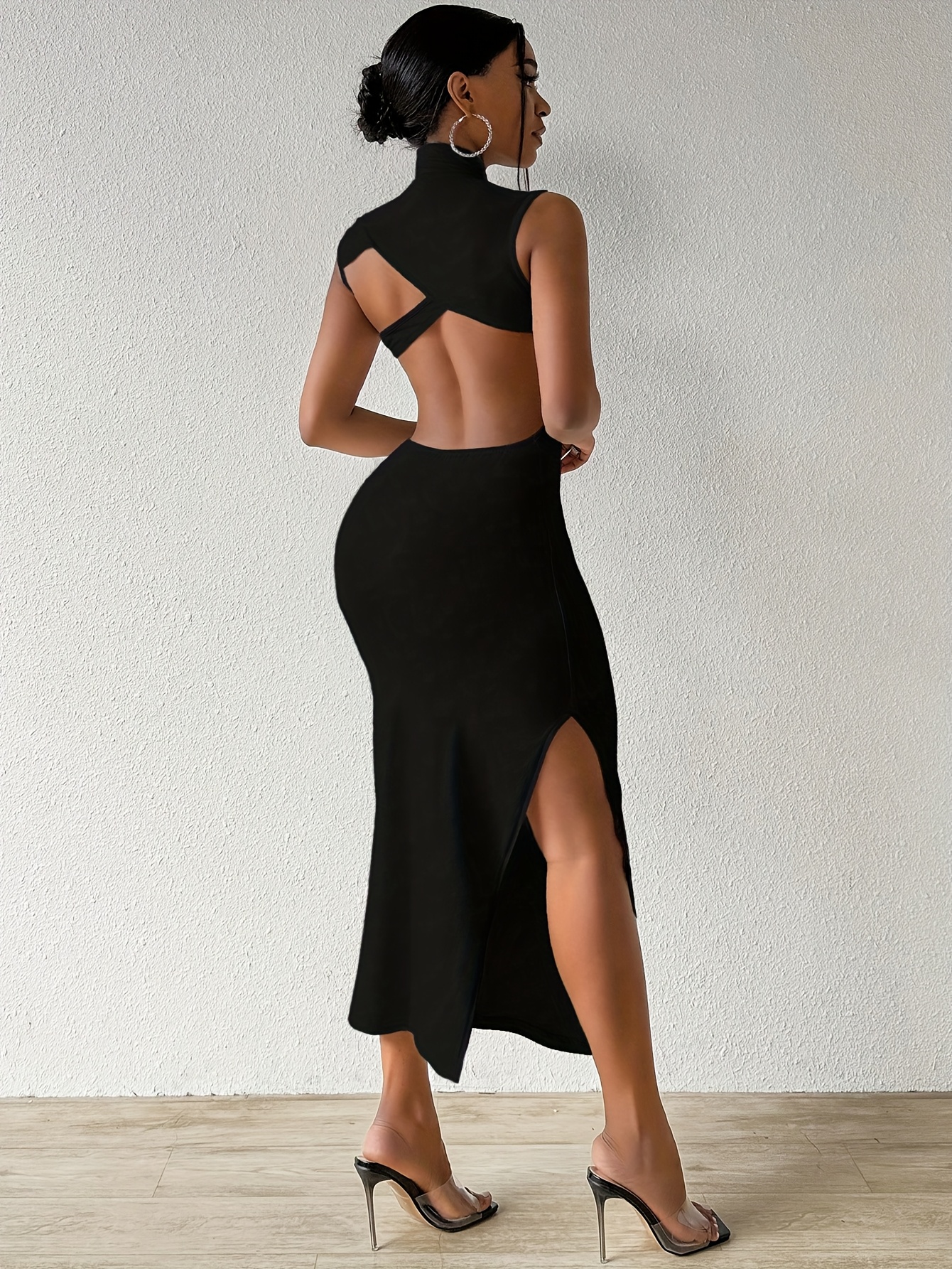 strapless open back dress Ariella | High Neck Maxi Dress main image 0