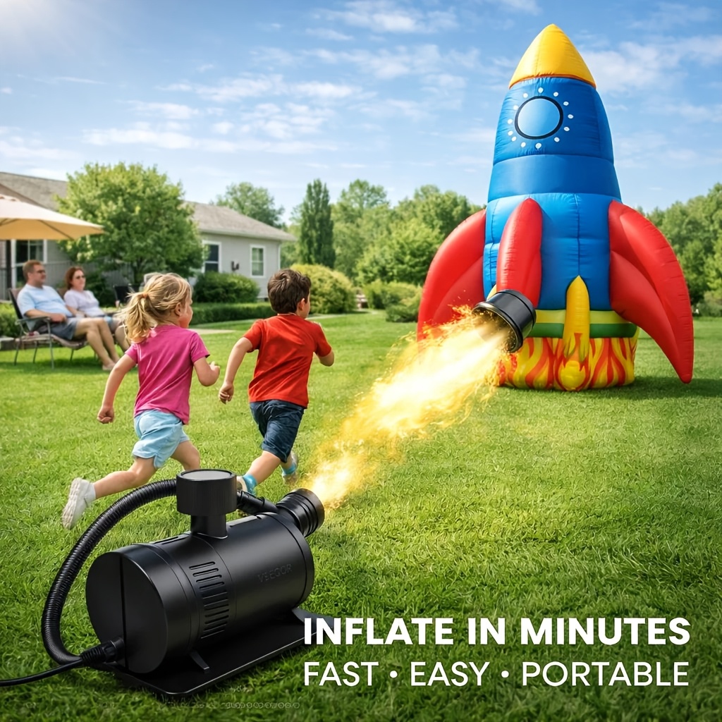 TEMU Portable Mini Air Compressor, Fast Tire Inflator Pump For Toys & Inflatables, Car Bike & Camping Air Mattress