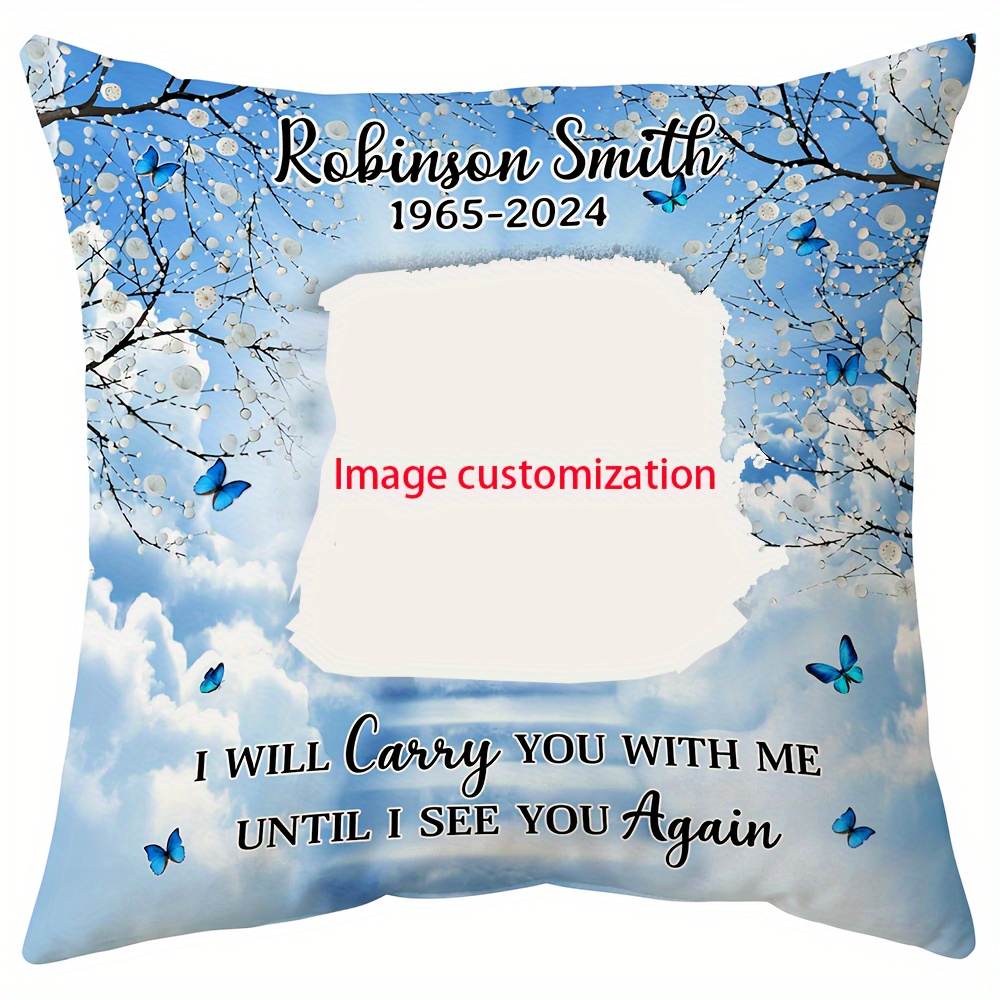 

1pc Customizable Short Plush Pillowcase With 18x18 Inch Short Plush Single Side Print Ideal Personalized Commemorative Pillowcases As Gifts