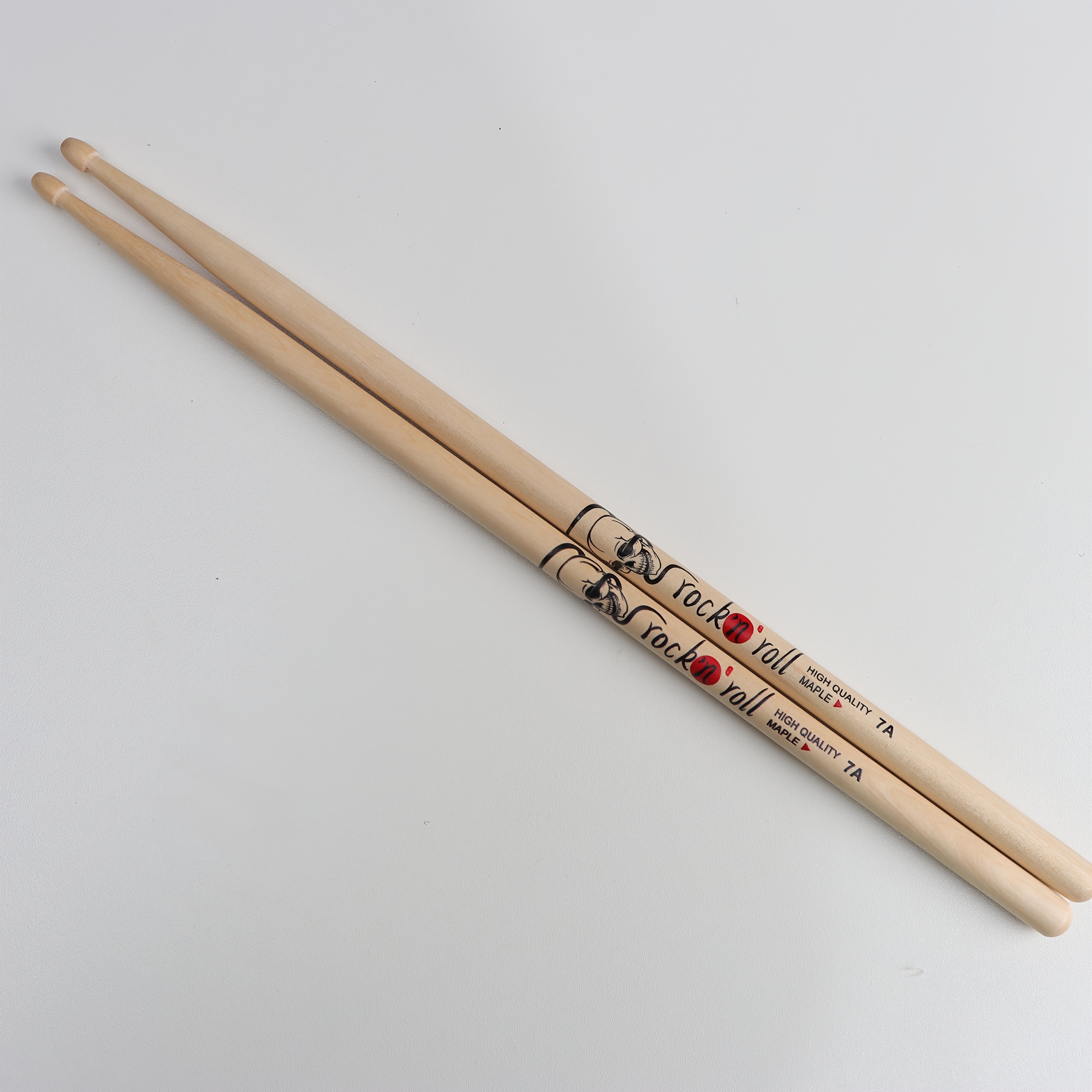 TEMU [ Totem] Maple 5a7a5b Drumsticks 3 Models Available For Various Classic Teardrop Tip Stage-grade Anti-slip Weighting Metal Band Style Suitable