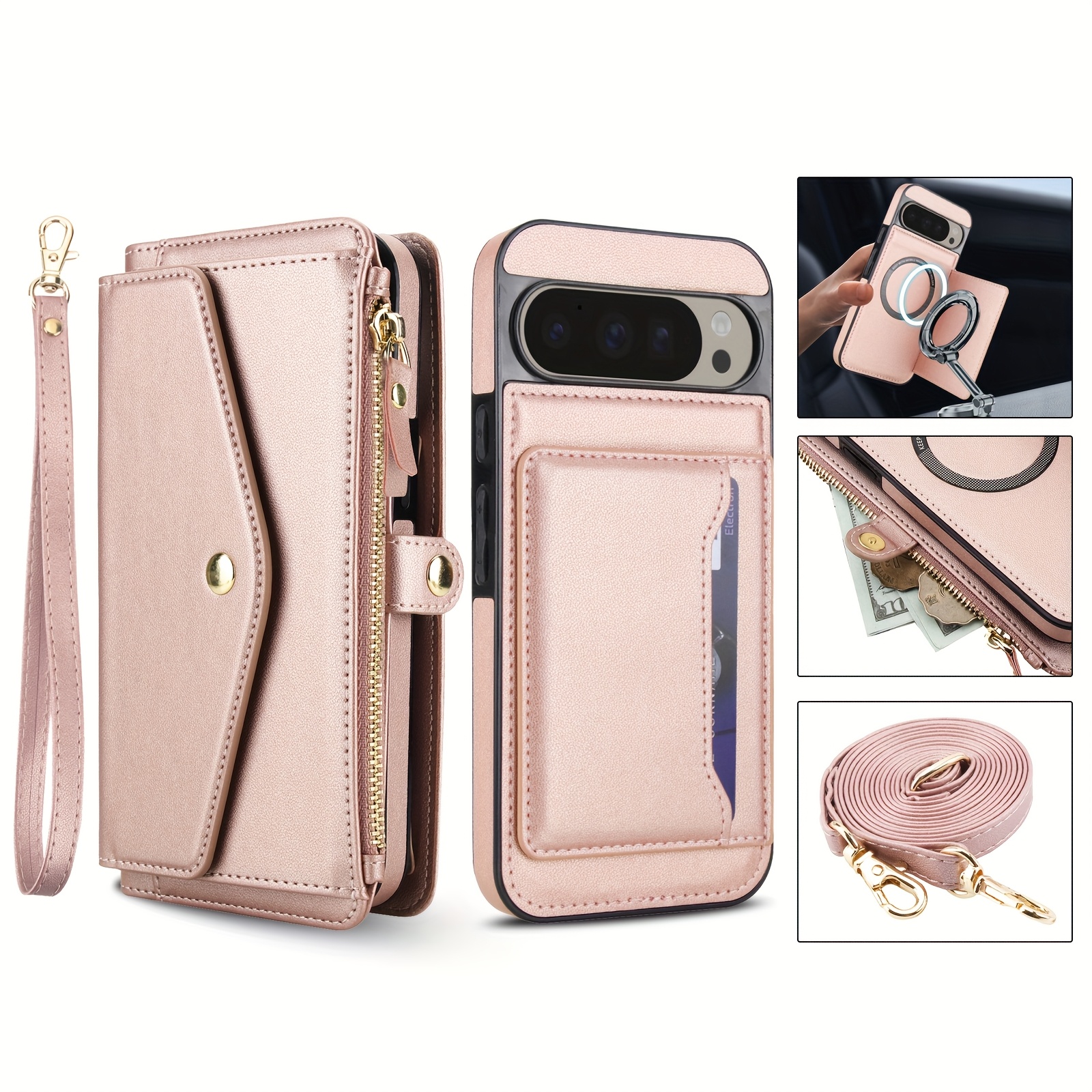 TEMU Phone Case: Suitable For Google Pixel 8 9 /pro/a/pro Xl Multi-functional Detachable Wallet Case