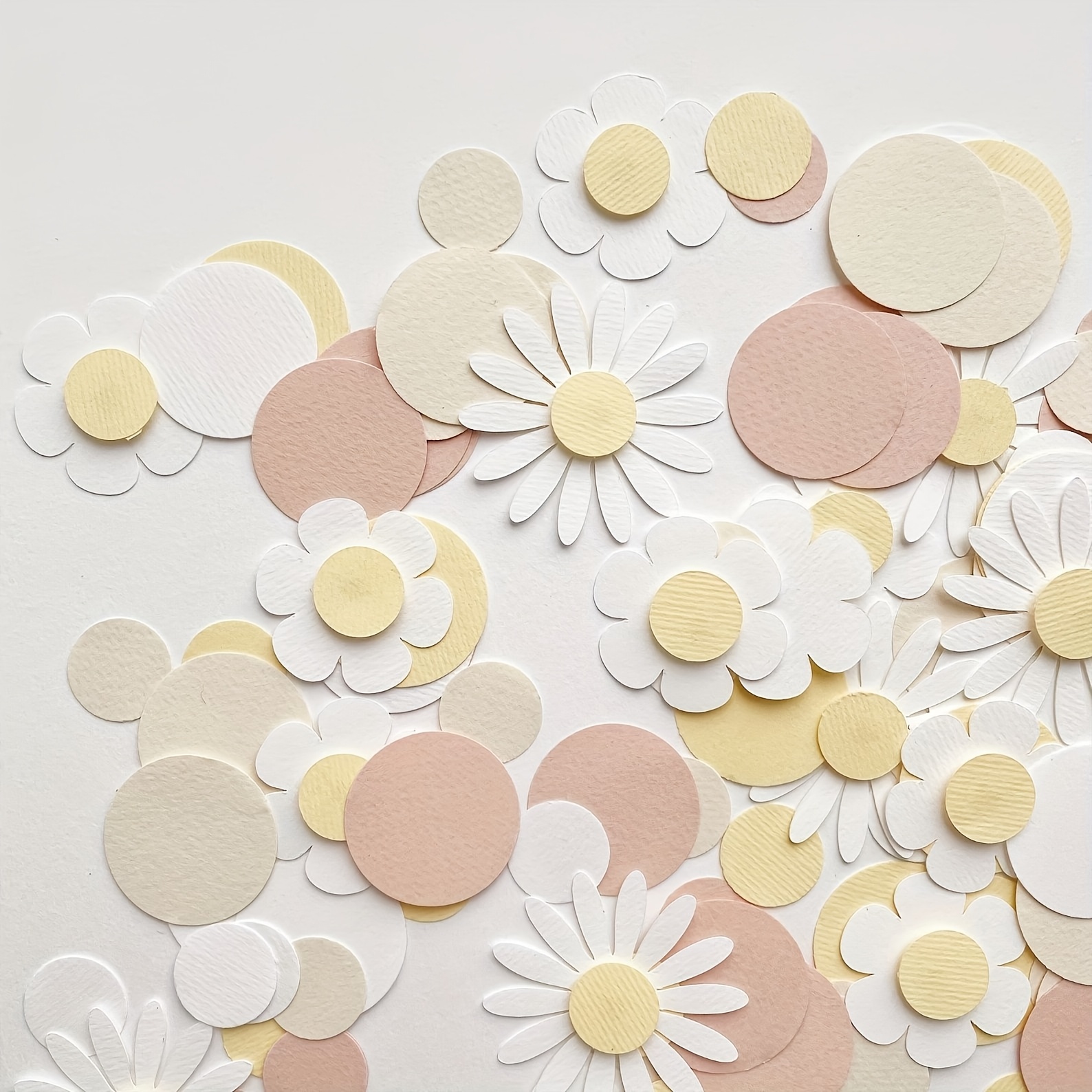 55pcs Per Pack Pink Floral Confetti Small Daisy , Table Decorations, Suitable For Birthday Parties, Back-to-, Spring Parties, And Graduation ,for Christmas, Halloween