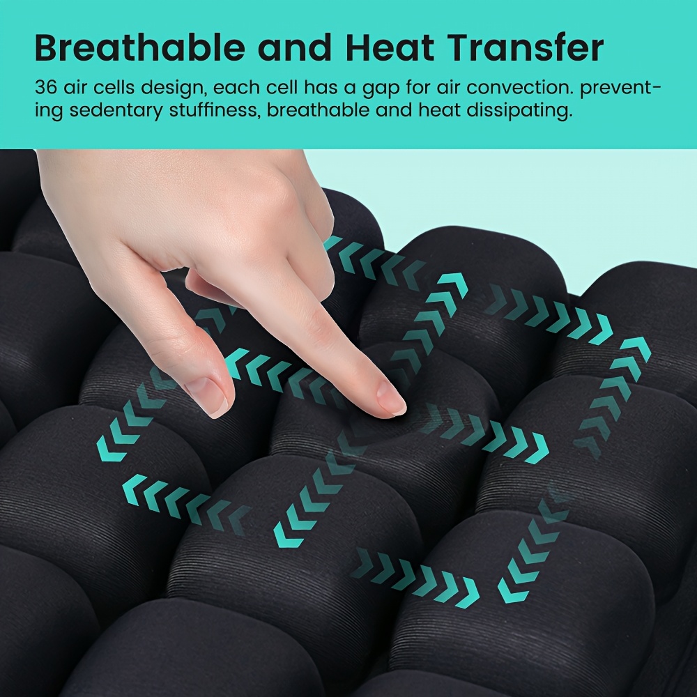 1pc 3d pressure relief air cushion office chair car seat cushion back support pad for desk chair wheelchair adjustable   ergonomic cushion portable and inflatable Product details 5