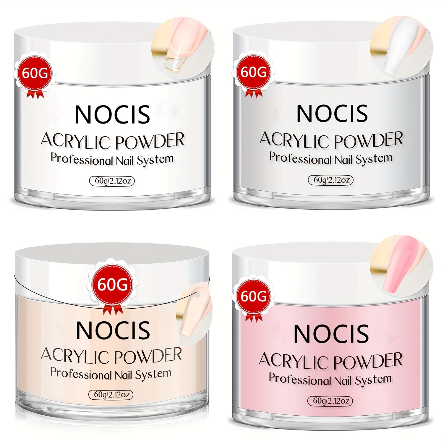 

Acrylic Nail Powder Set, Professional Nail System For Nail Extensions & Engraving, Long-lasting