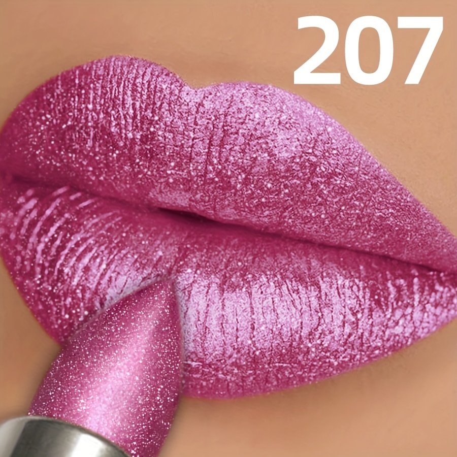 Pearlescent, Sparkle, Women's Lipstick, Waterproof Long-lasting Lipstick, 24-hour Wear, , Portable Travel Makeup, Spring And Summer Elegant