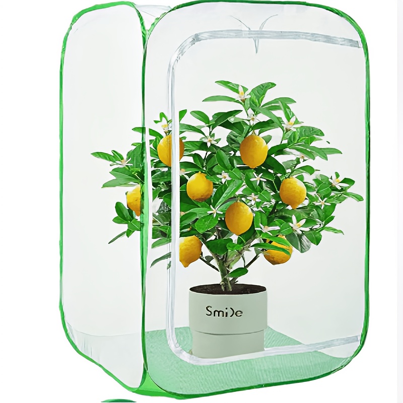 TEMU Retractable Mesh Anti-insect Anti-bird Cage, Pop-up Foldable Net Cover, Suitable For Birds, Butterflies, Plant Protection, With Zipper And