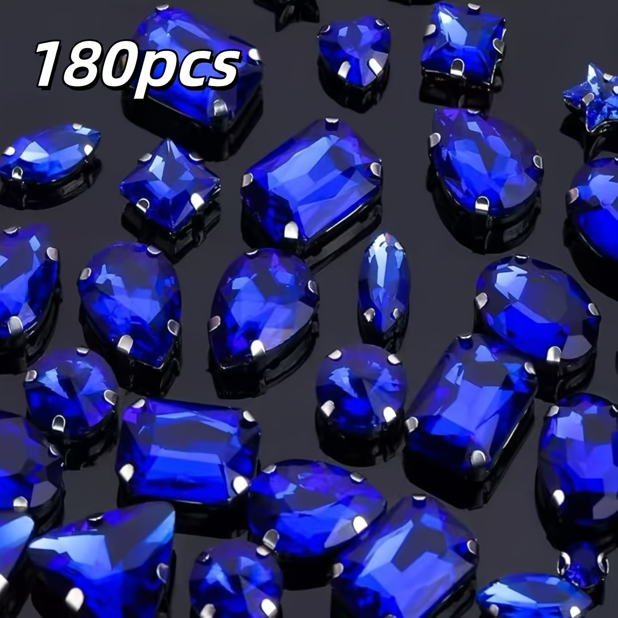 180pcs -cut Rhinestone Collection – Hand Sewn, High & Long-lasting Sparkle