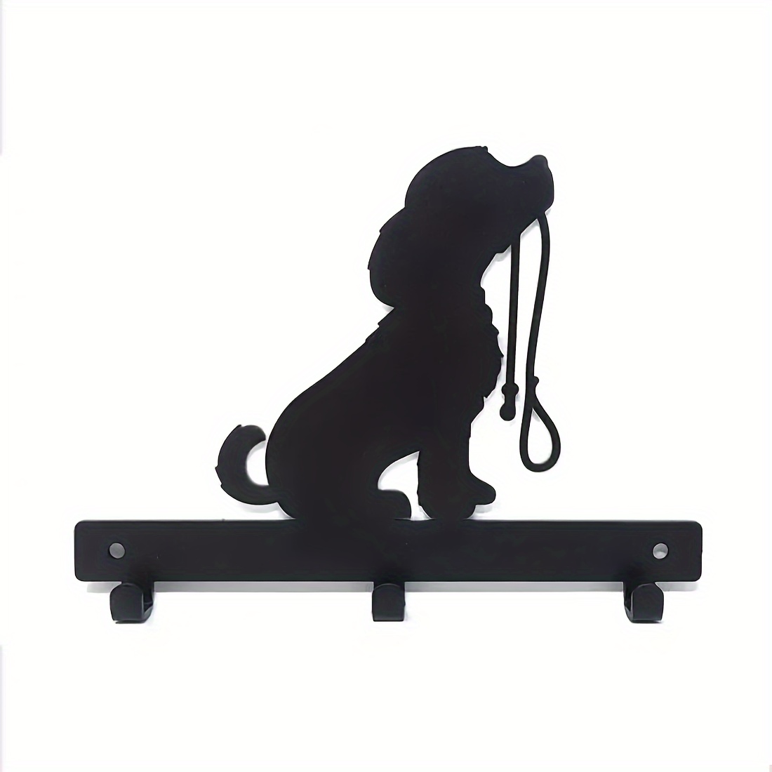 

Easy-install Dog Leash & Key Holder - Metal Wall Mounted Coat And Towel Rack, Contemporary Style