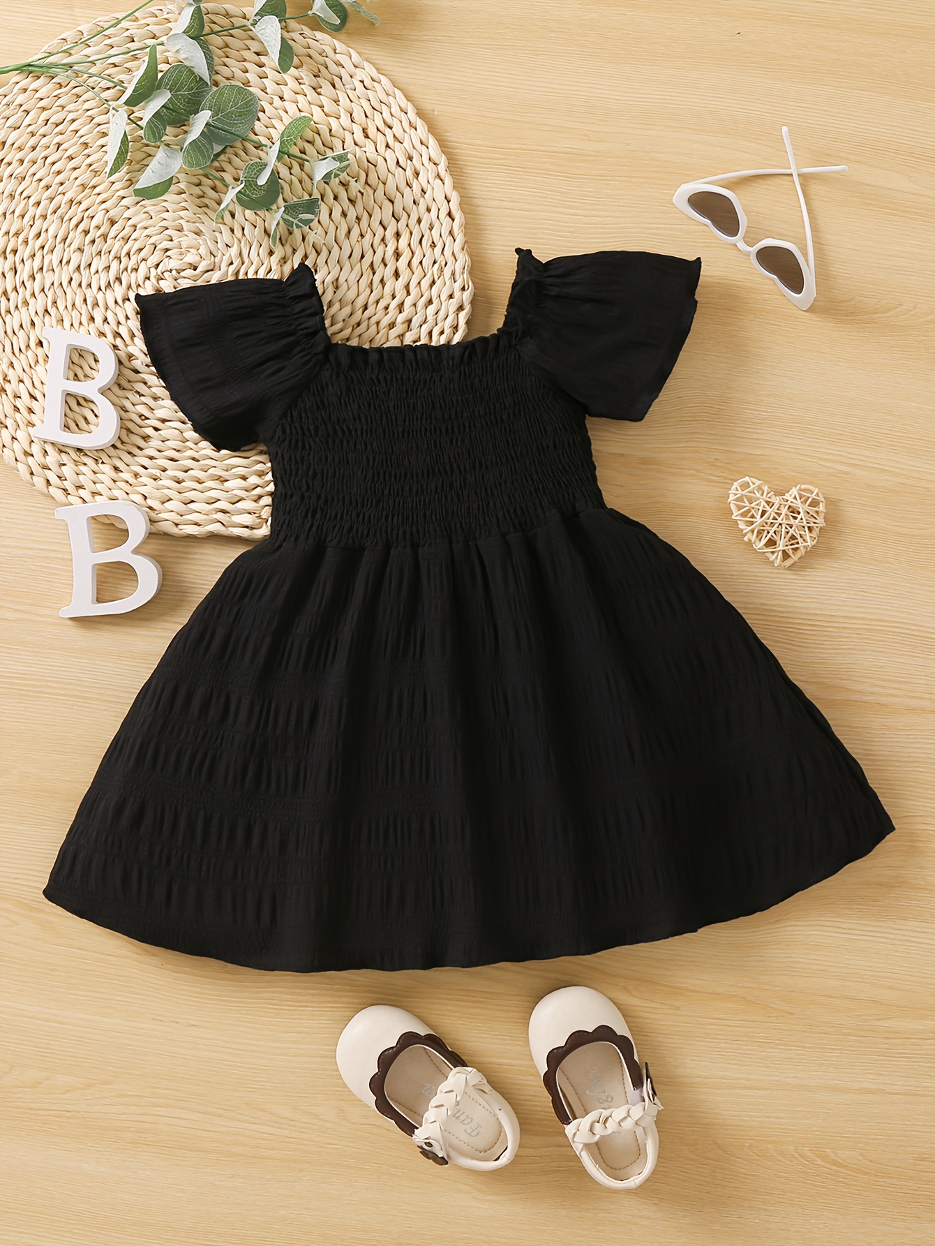 black baby dress Black Work Material Frock For Baby Girl 26 (5 to 6Yrs) main image 0