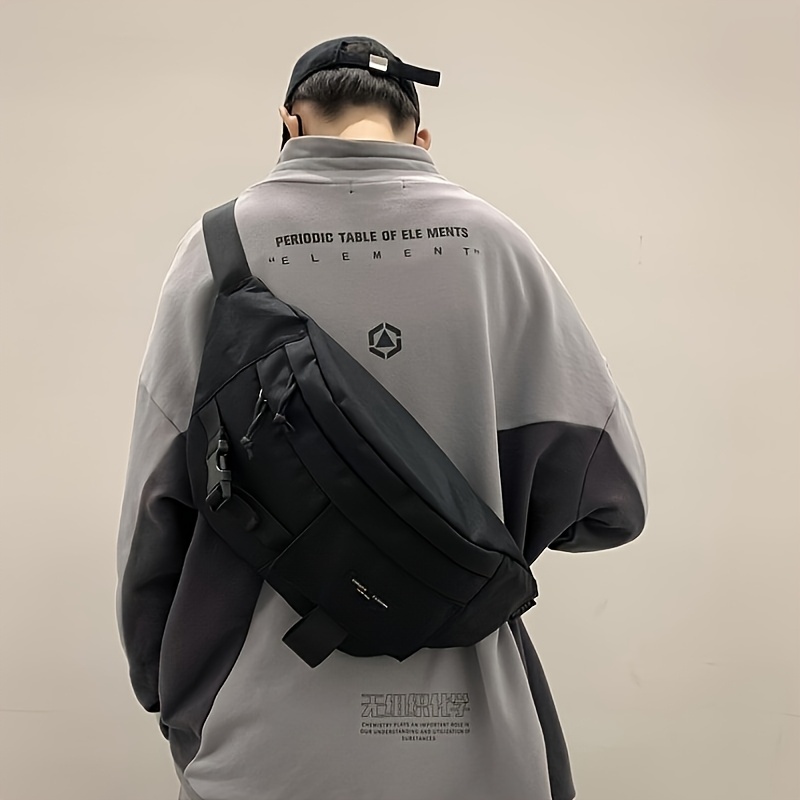 TEMU New Style Crossbody Bag, Fashionable Casual Sports Mountain Climbing Chest Bag, Large Capacity High-value Waist Bag, Single-shoulder Bag