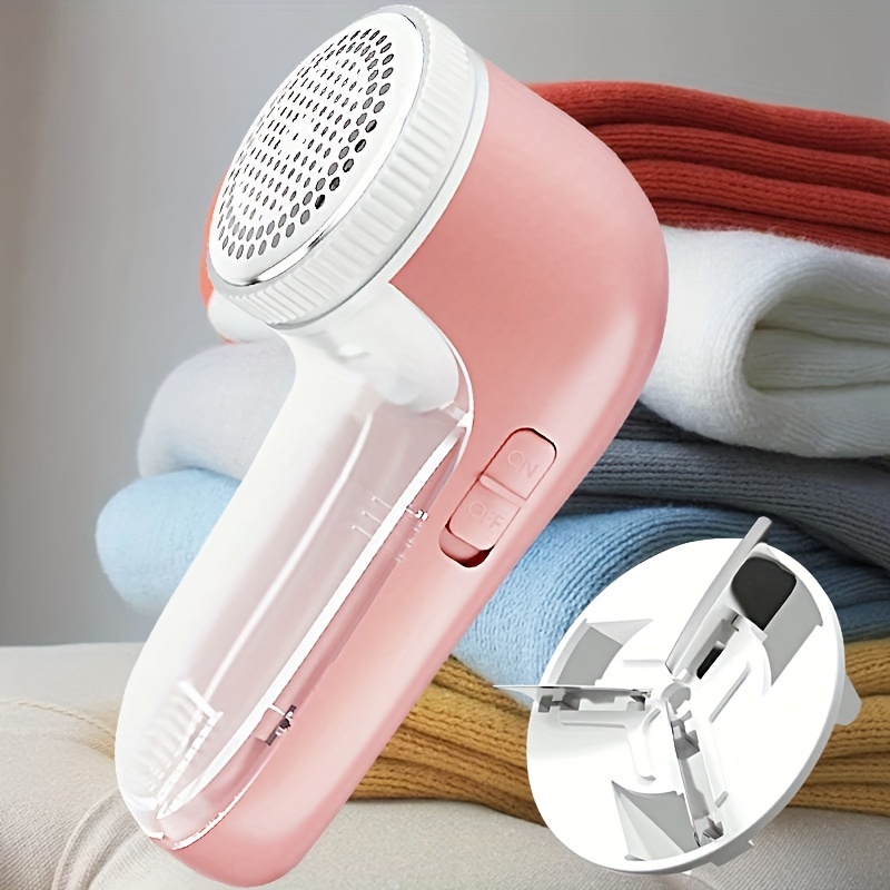 

Automatic Fabric Shaver, Usb Powered Pink Lint Remover - Efficient Fuzz And Pilling Cleaner For Clothes, Fabrics, Bedding, Carpets, Sofas - Handheld, Design For Home Use, Plastic Handle