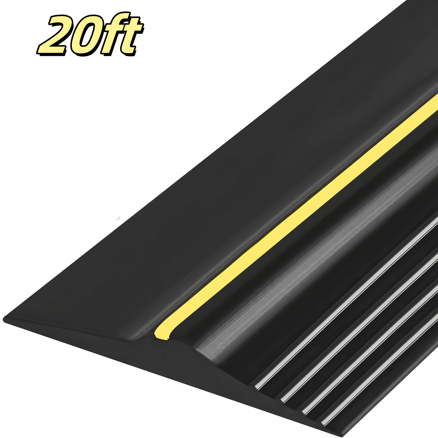 

20ft Universal Garage Door Bottom Threshold Seal Strip, Rubber Gasket Weatherproof Seal Replacement For Garage Door Threshold - Other Material