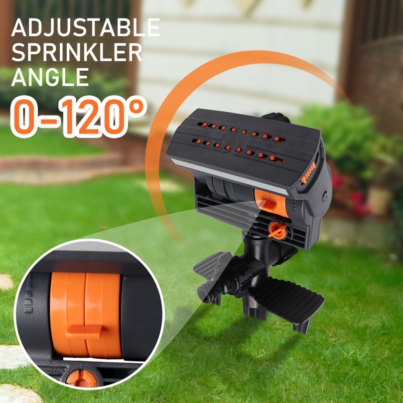 Mini Arroseur Oscillant Turbo 16 Buses 4 Modes - Arroseur Carré Automatique Pour Jardin Et Pelouse