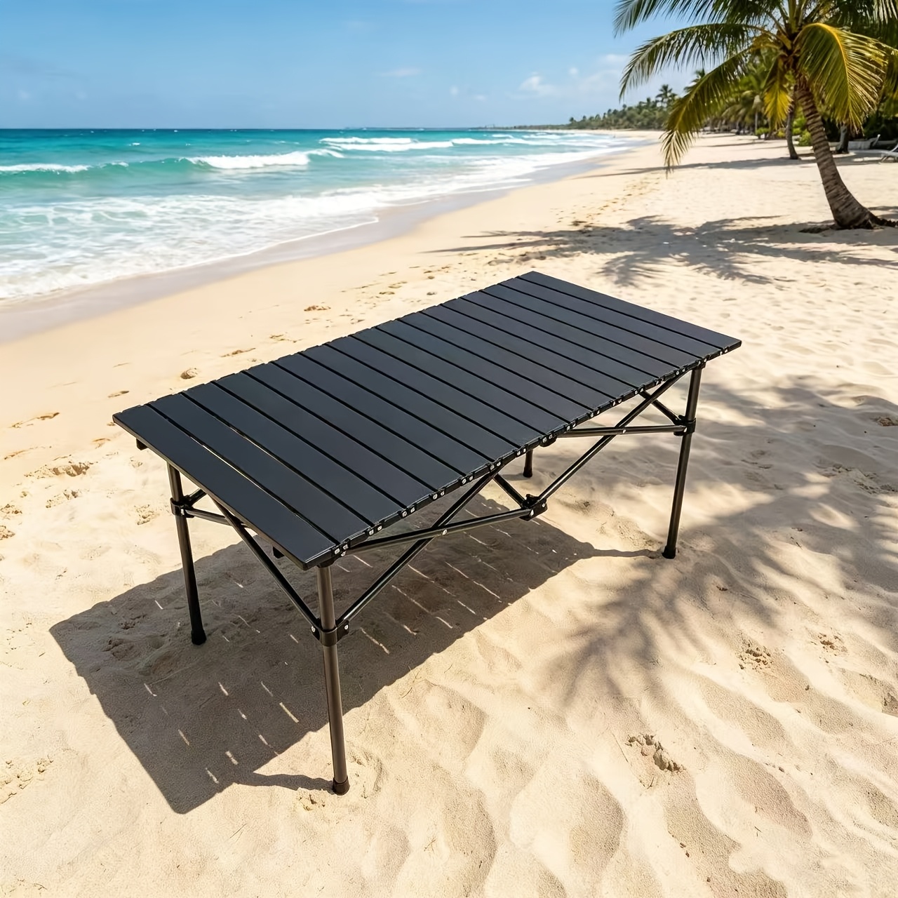 TEMU Table de - idéale pour les amateurs de , parfaite également pour les étals de marché . Facile à assembler et à ranger avec un sac de transport,
