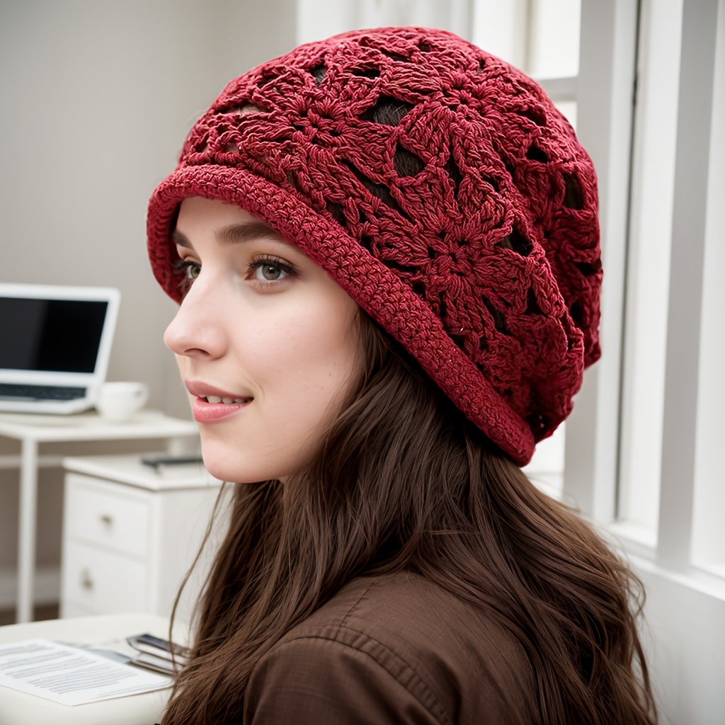 Handmade crocheted beanie online hat