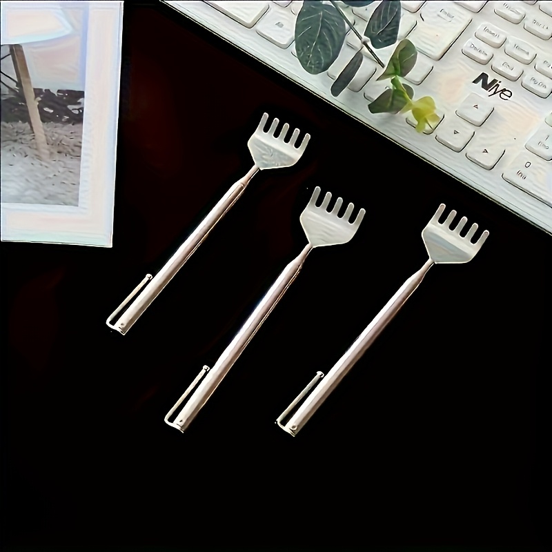 adjustable back scratcher 50cm stainless steel massage tool with ergonomic handle portable   for   reach areas compact travel   care gadget stainless steel structure suitable for 6 person household use Product details 6