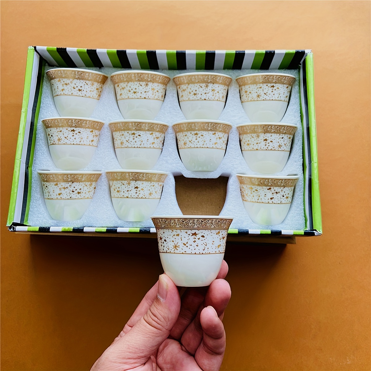 Cup Set Gift Box Moonlight Floral Design Temu