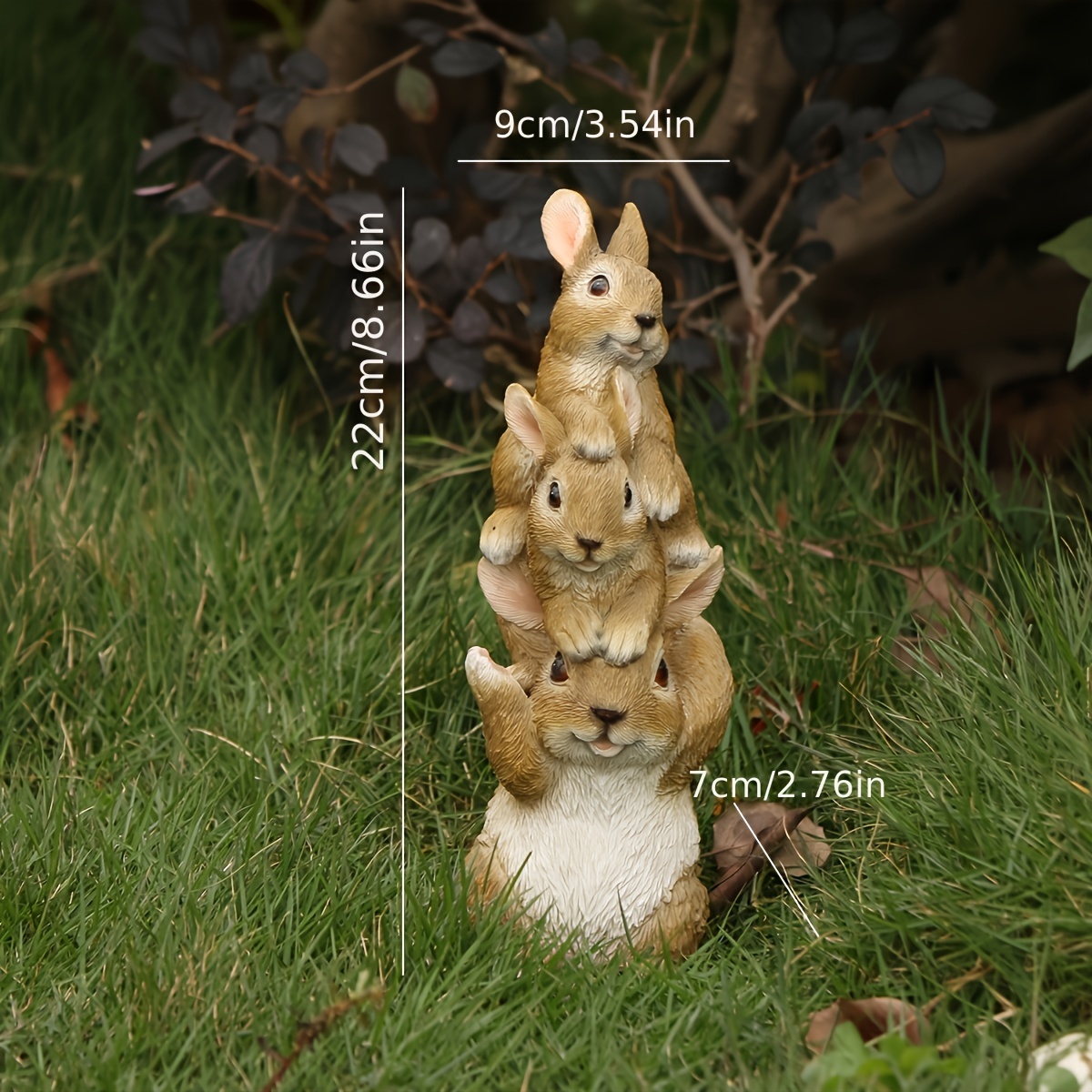 A Stacking Rabbit Figurine, A Decorative Piece For The Garden Or Balcony