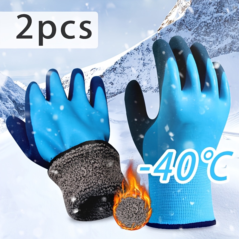 

1 Pair Of Cold-resistant Winter Waterproof Work Gloves For Men, Warm And Mechanical Gloves, Suitable For Cold Weather, Refrigerator Resistant To Low Temperature Winter Fishing