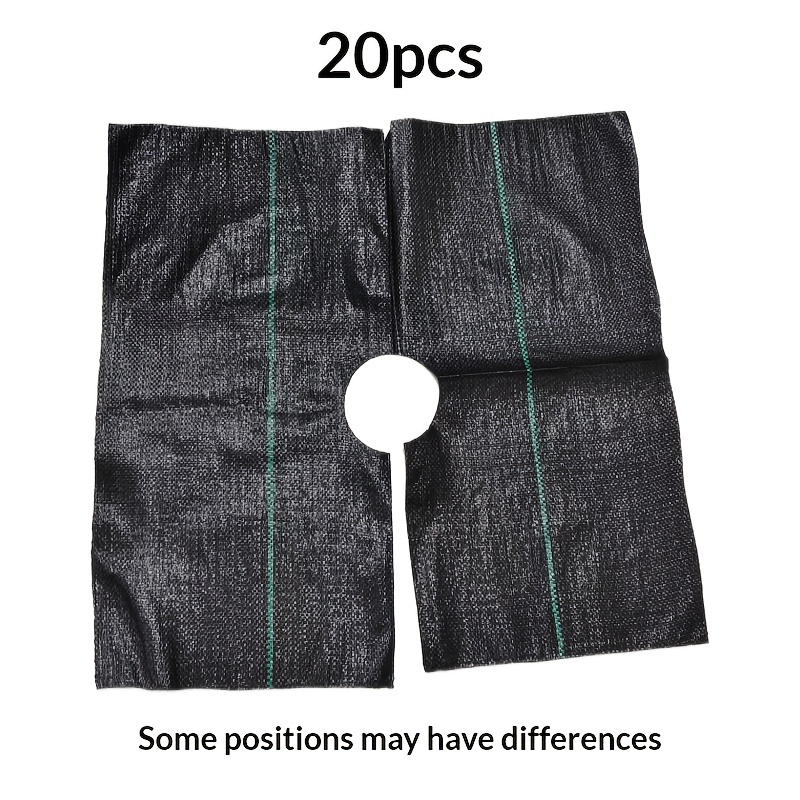 TEMU 20 Packs Of High-density Mesh Non-woven Fabric, Reusable Tree Ring Coverings, Easy To Cut Weed Control, Root Protection Pads For Lawn And Garden