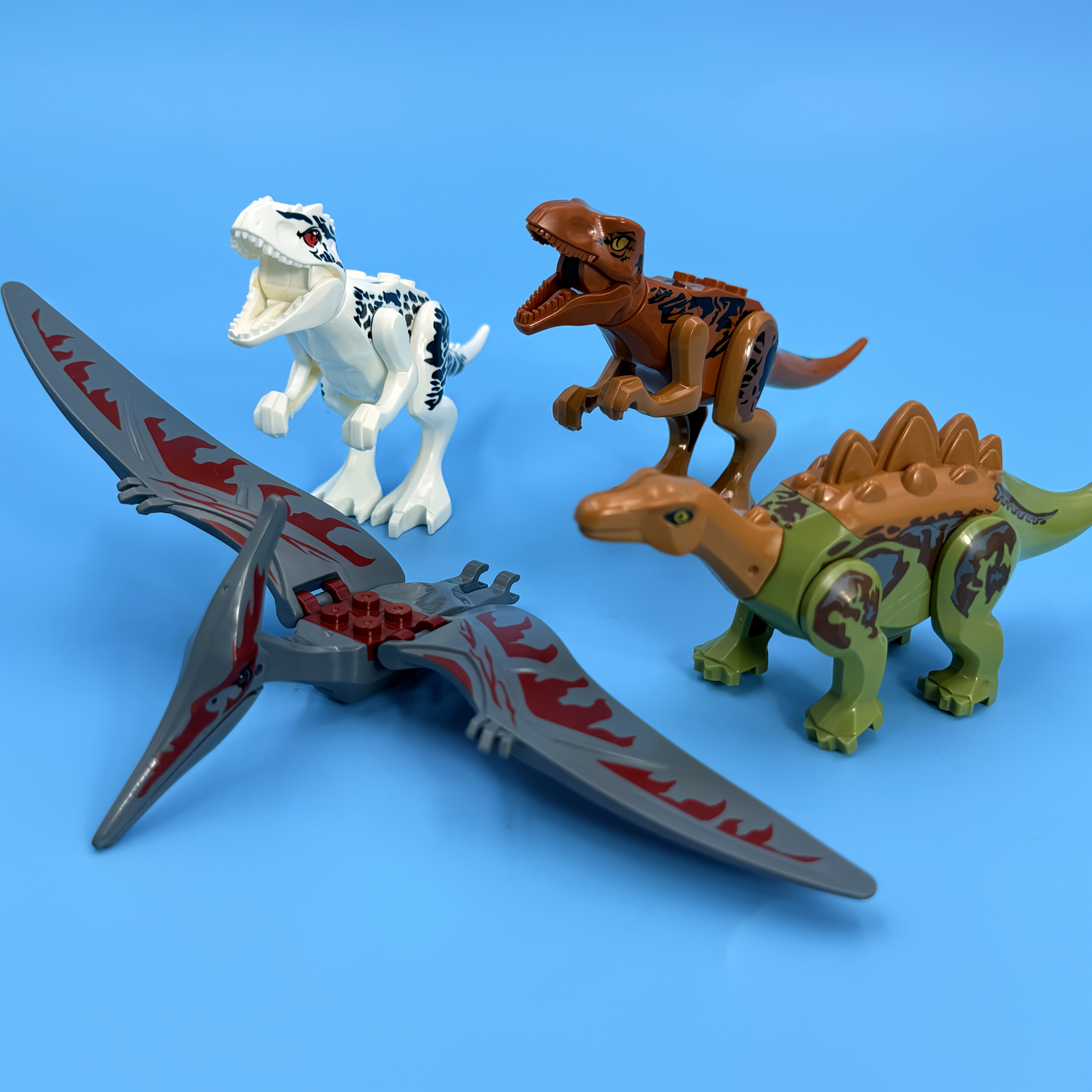 8pcs Dinosaur World Building Blocks Set with Action Characters