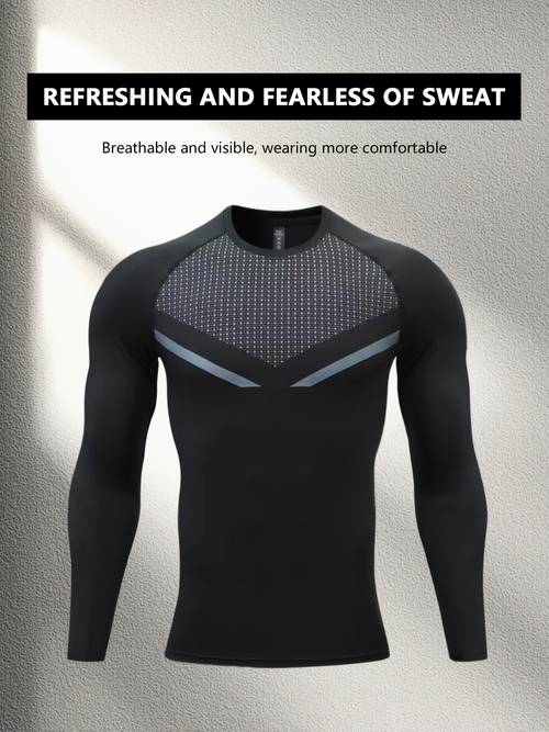 1pc compression shirt para sa | kumportableng sports printed t-shirt top, matuyo, , mataas ang , moisture wicking, sa - na sports, gym, running, ball games