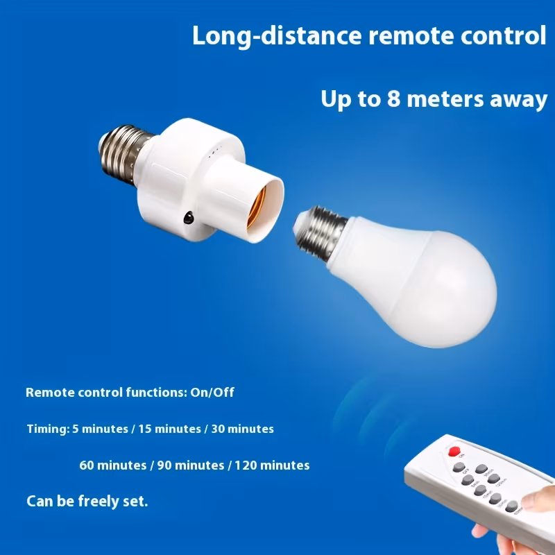 remote control lamp holder with an e27 screw base a versatile timer switch that allows for minute ideal for use in bedrooms living rooms and staircases Product details 4