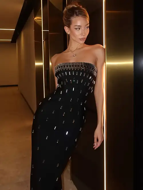 casual black maxi dress with slit Black Maxi Dress With Slit