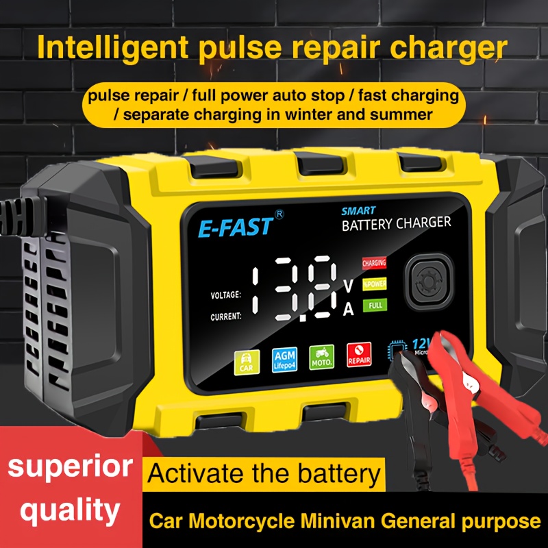 

Multifunctional Car And Battery Charger - Display, Safe Charging, And .