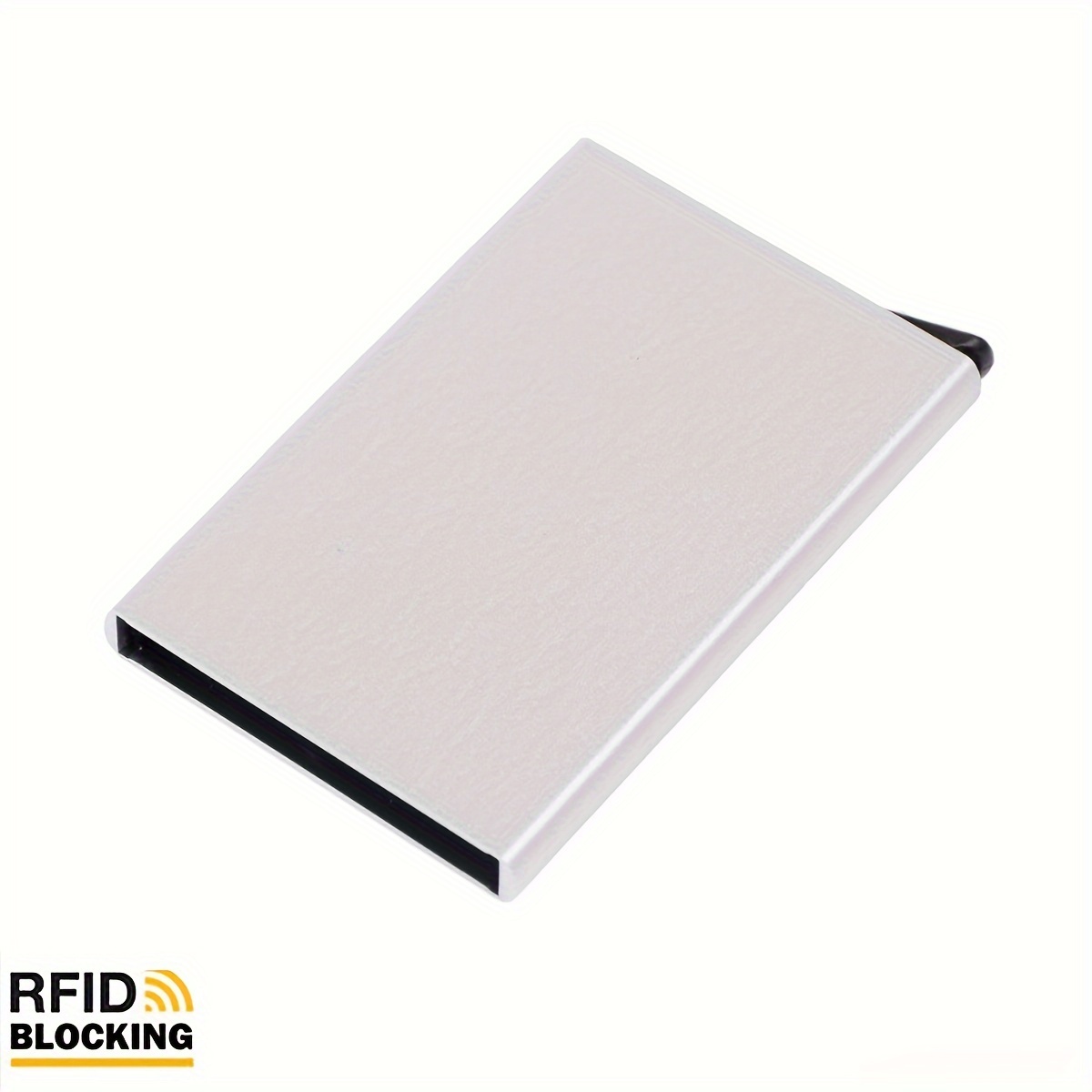 1 Men's Aluminum Card Holder Id Rfid Credit Card Holder Automatic Pop-up Bank Card Case Smart Detachable Mini Card Holder Holiday Gift Dad Daily Use