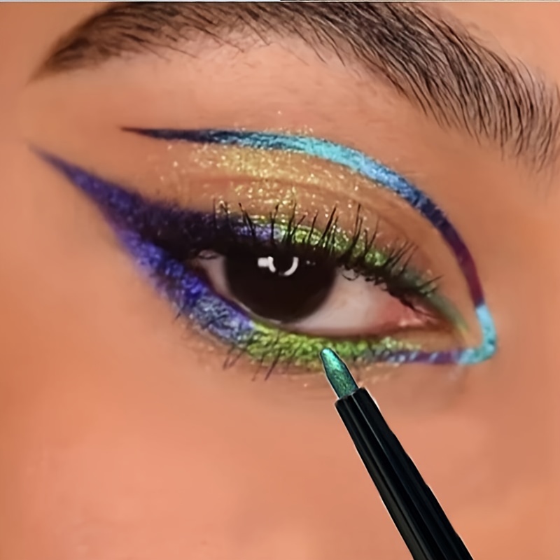 

Chameleon Eyeliner & Eyeshadow Pen, Glitter, Waterproof & Sweatproof, Pearly Shimmer, Metallic Shiny Gradient Colors, Long-lasting Brightening & Contouring Stick For Lazy Eye Makeup