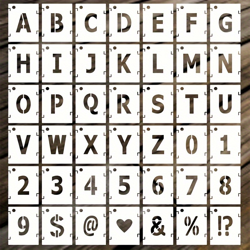 Reusable Alphabet Number Stencil Set Interlocking Craft - Temu Germany