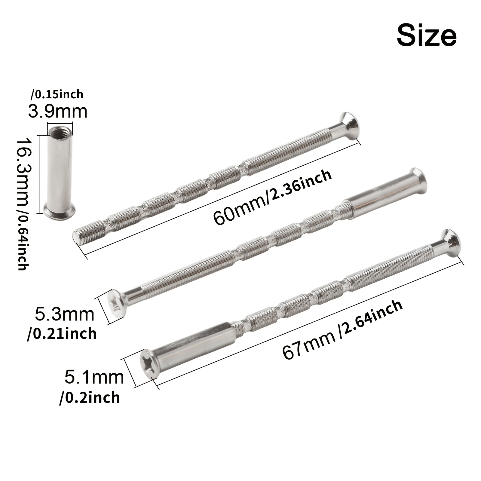 M3 Door Handle Fixing Screws, 25pcs Set
