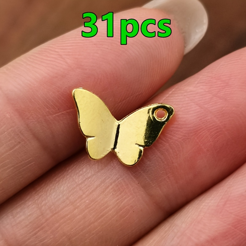 TEMU 31 piezas de exquisitos colgantes de , dijes colgantes de moda para mujer, accesorios para collar, aretes, pulsera y tobillera hechos a para