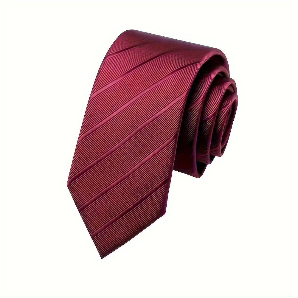 

Elegant Red Twill Tie For Men - 1200 Needle Polyester, Perfect For Weddings, Parties & Business Events, 3.15x58.27 Inches