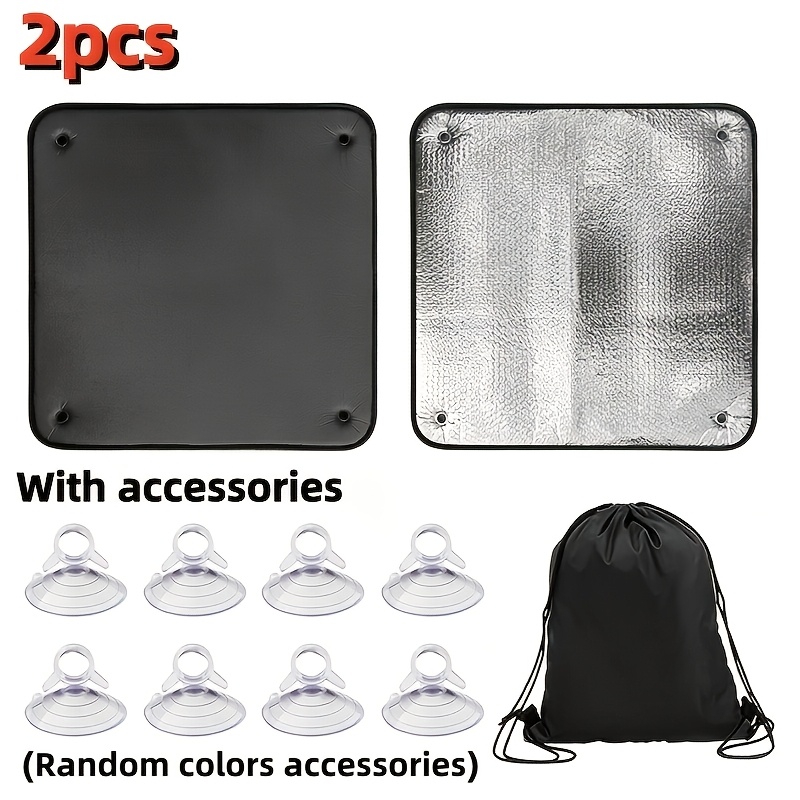 TEMU 2pcs (with Additions) Rv Barn Door Window Sunshade - Barn Door Insulation Curtains - Suitable For , For , Relay. (random Color Additions)