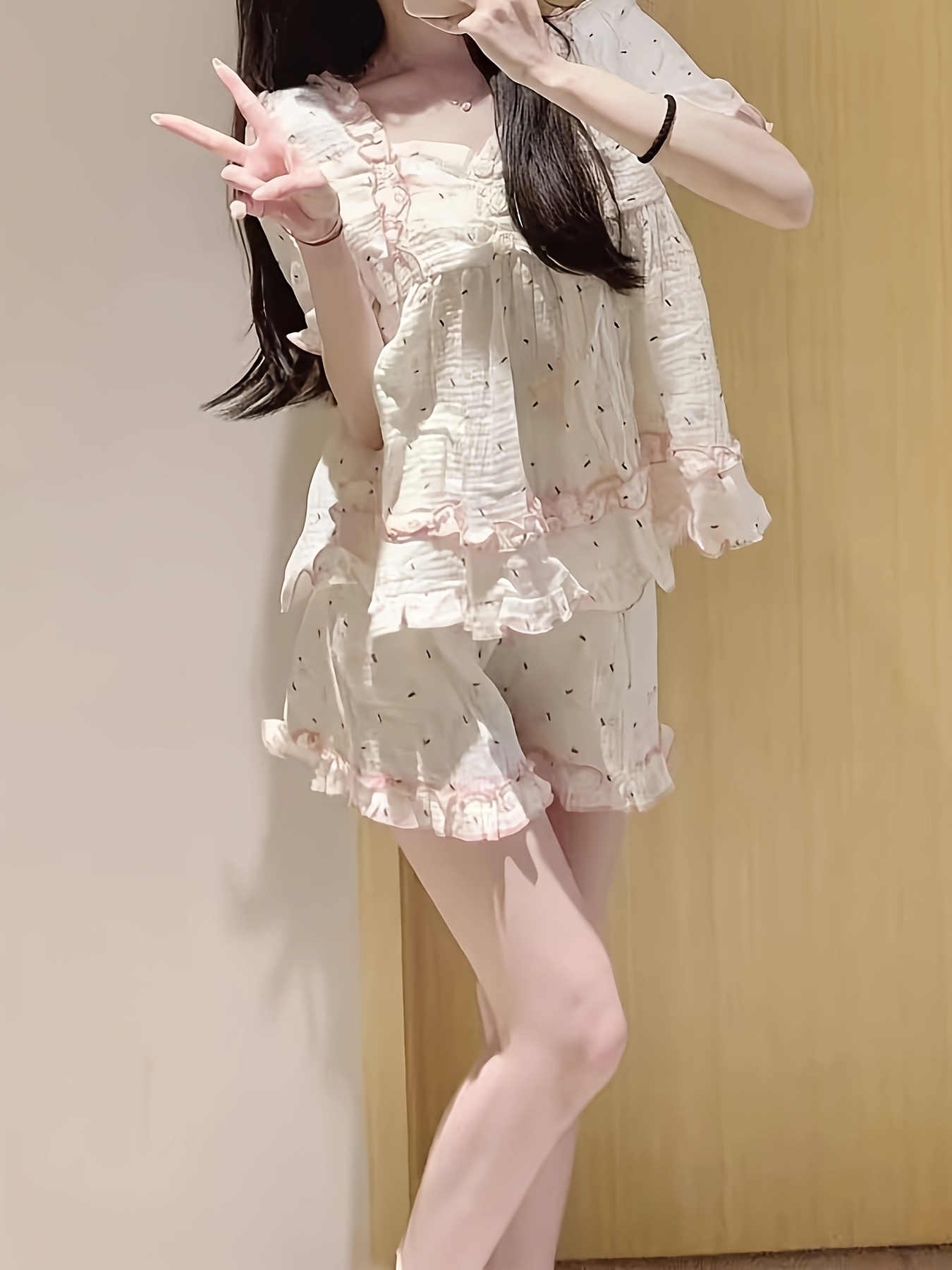 韓国人気【 threetimes 】Cotton pajama dress 全2色 Designer fashion, Seoul-fully created | W Concept