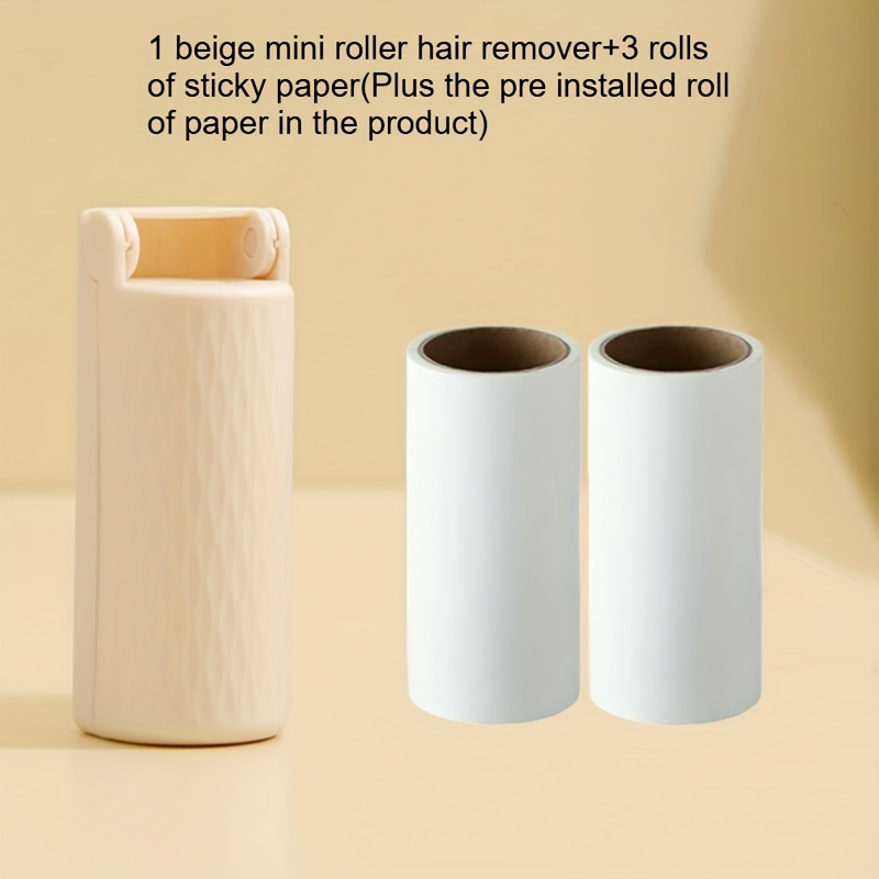 TEMU 4pcs/6pcs Portable Foldable Strong Sticky Mini Lint Remover | With Lid, Dustproof And Anti-accidental, 180-degree Foldable, Ideal For Travel,