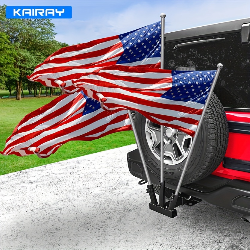 

Kairay 3 -headed Flagpole Universal For 2 Suv Rv