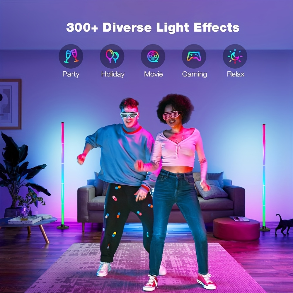 Lampe de plafond d'angle GVTCORGB avec synchronisation musicale IC RGB et un mode. Livrée avec une télécommande (piles non incluses), alimentée par USB et non étanche. Cette lampe possède une fonction de changement de couleur.