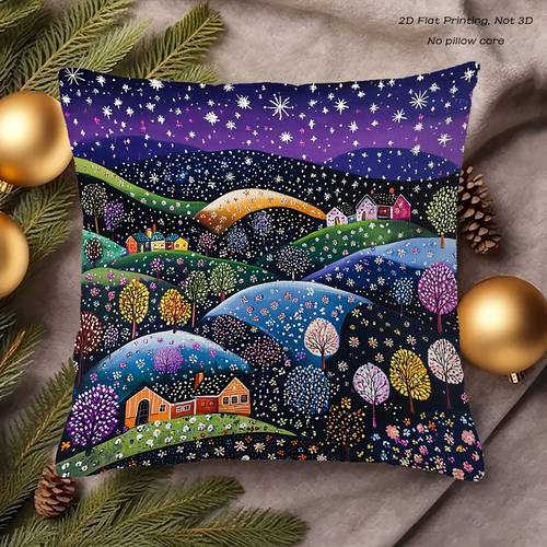 item picture 1pc short 2d flat pillow case magical the valley pillows covers double sided printing multiple sizes suitable for sofa living room bedroom office home decoration no pillow core y6bzs2600 2d flat