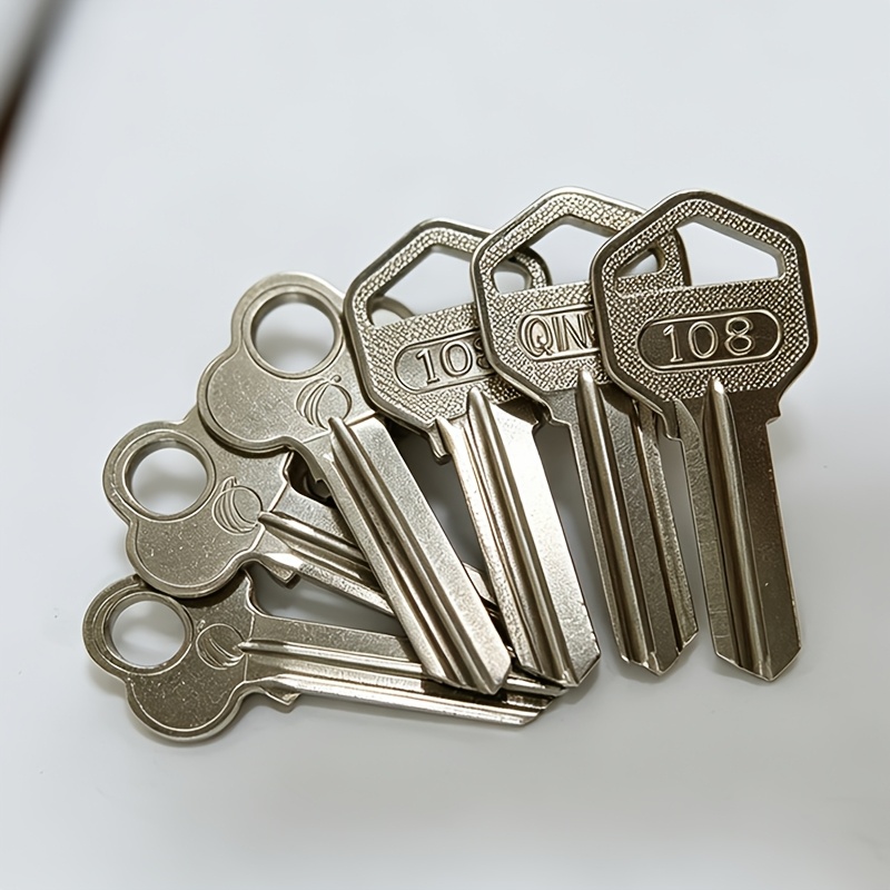 TEMU 6pcs Set Of Brass Blank Keys, Uncut Keys