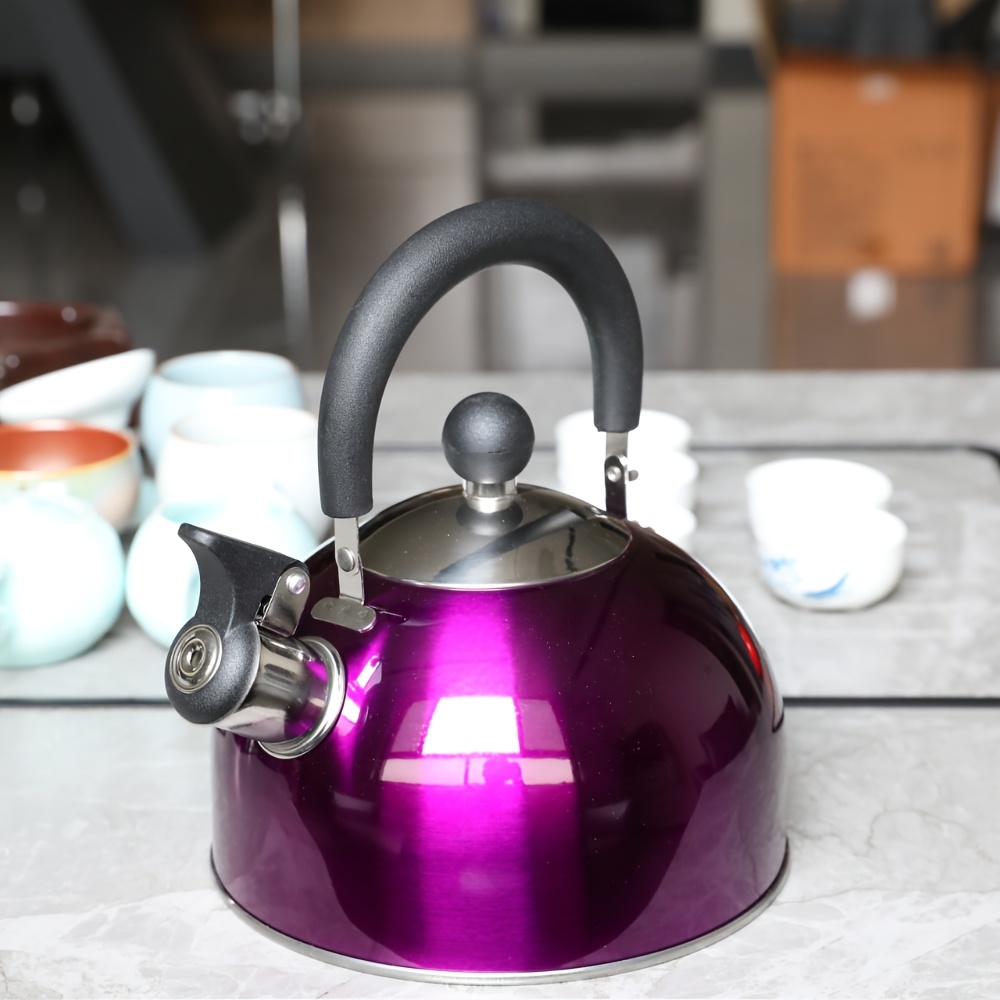 Temu – TEMU Kv-505 201 Stainless Steel Kettle, Household Teapot, Compatible With Gas Stoves And Induction Cookers, 2.5l, 3 Colors
