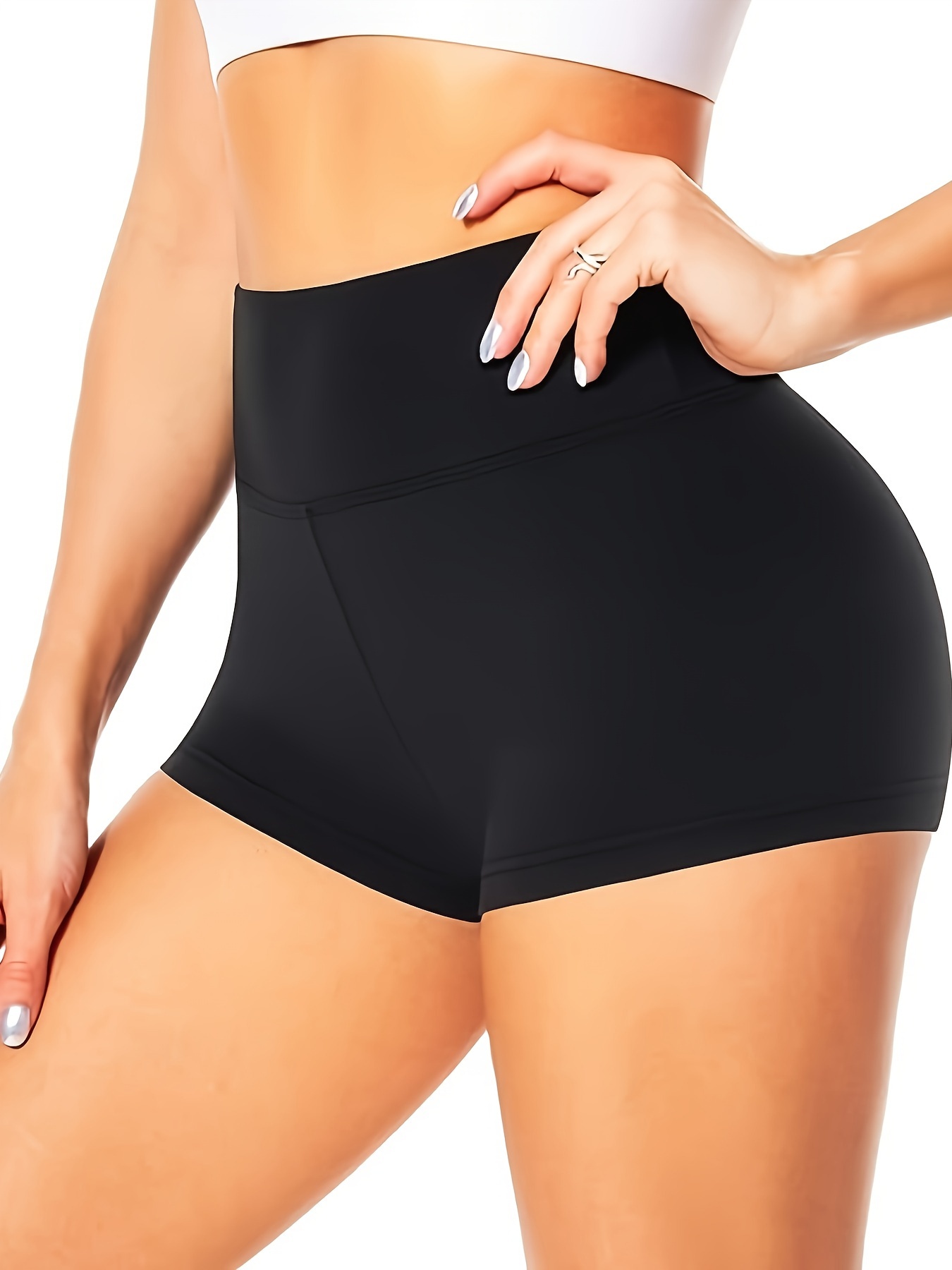 High waisted Yoga Shorts Women s Soft Athletic Booty Shorts - Temu