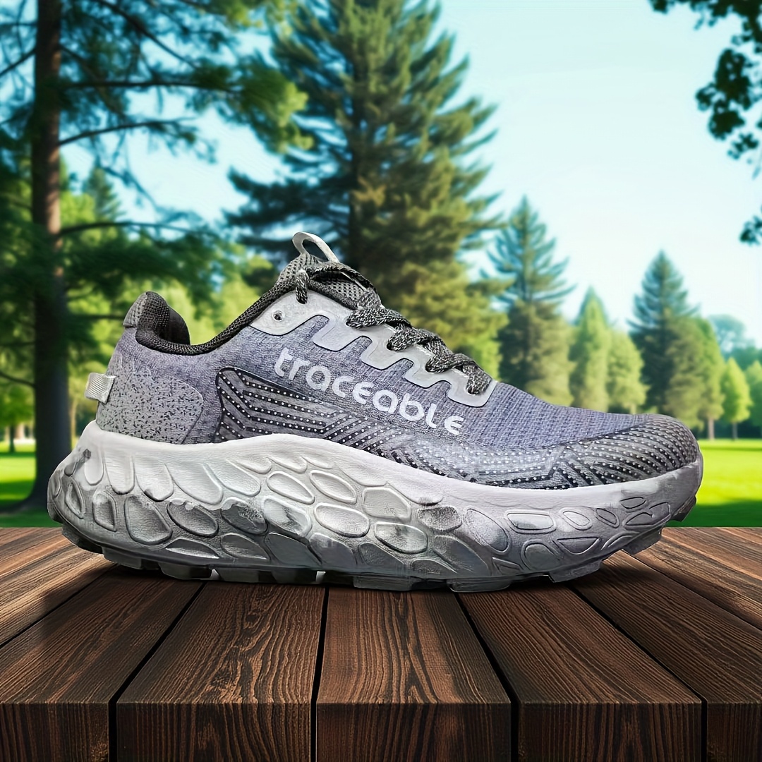 Sneakers, Men's Outdoor Shoes Lightweight Comfortable Trail Running Shoes Anti-Slip Shock Absorption Casual Fashion Sports Running Shoes