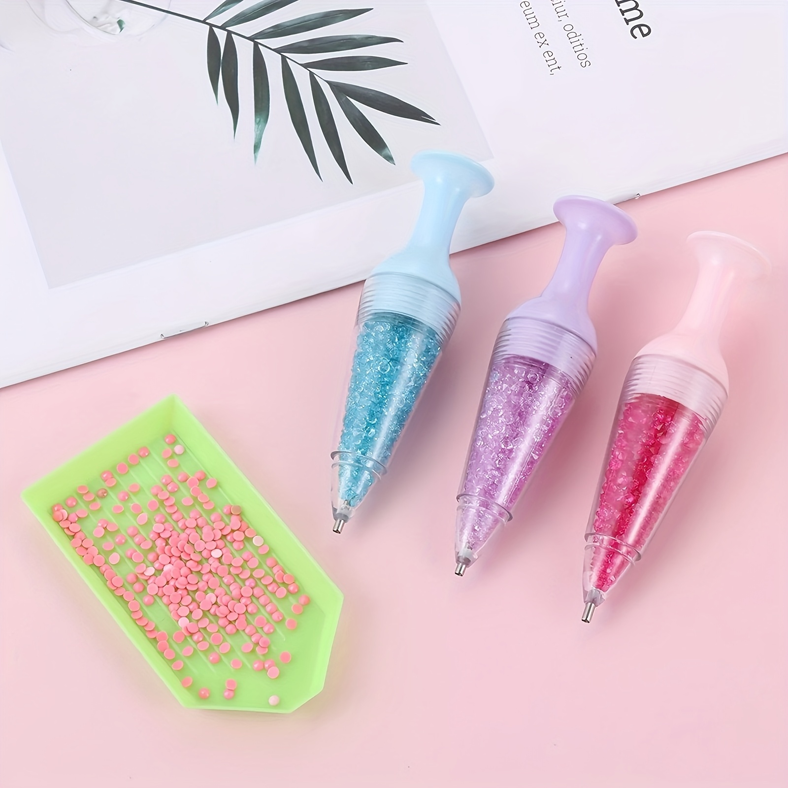 TEMU New Colorful 3pcs Diamond Tool Pen Dot Diamond Pen Embroidery Dot Diamond Set Vase Dot Diamond Pen Set Diamond Dot Diamond Pen Tool - Creative