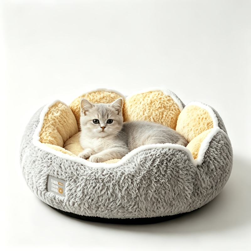 TEMU Cactus-shaped Pet Nest, Soft Plush Cat And Dog Pad, Circular Warm Sleeping Mat, Suitable For Comfortable Indoor Sleep Of Small To Medium-sized