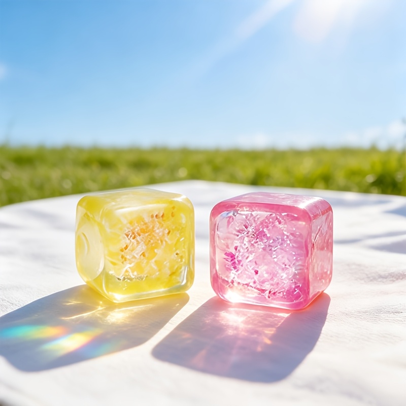 random   styles of sequined cubes adult use stress relief cube slow rising sequined cube stress ball maltose stress ball sensory toy gel cube of ice easter graduation season mothers day summer party gift set
