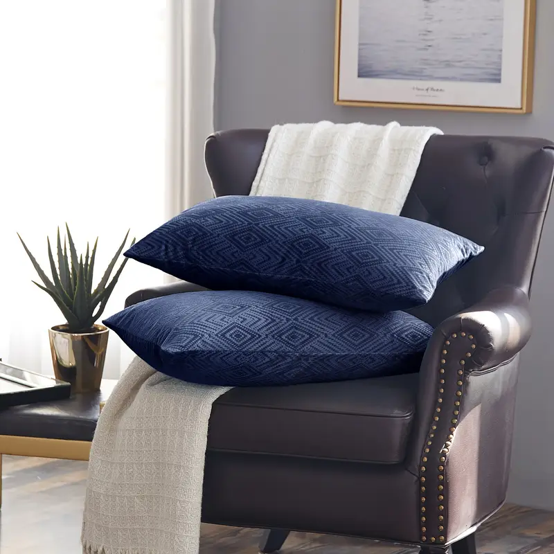 2pcs ikat decorative throw pillow covers set with double sided no insert stylish cushion cover for sofa couch chair living room bedroom decor Product details 1